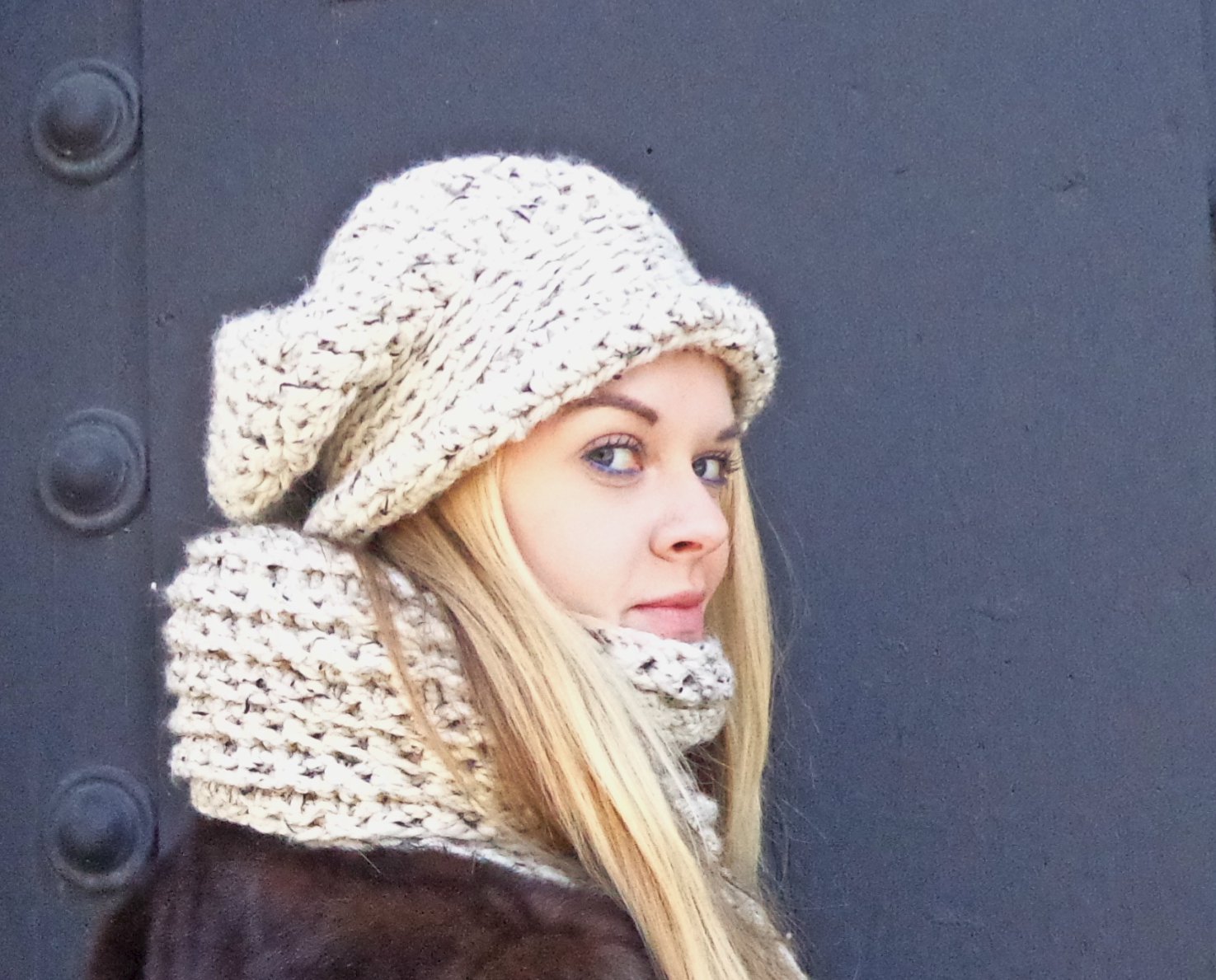 Chance-Maxi-Chunky-Slouch-with-Band-and-Fold-up-Brim-and-Naylor-Maxi-Chunky-Scarf-with-Fringe-Oatmeal-Angled-View.jpg