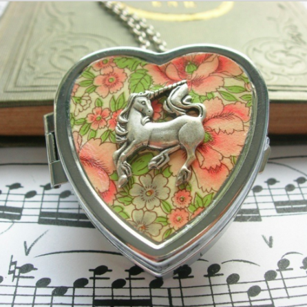 Unicorn Music Box Locket by Clockworkfantastica | My Secret Music Box