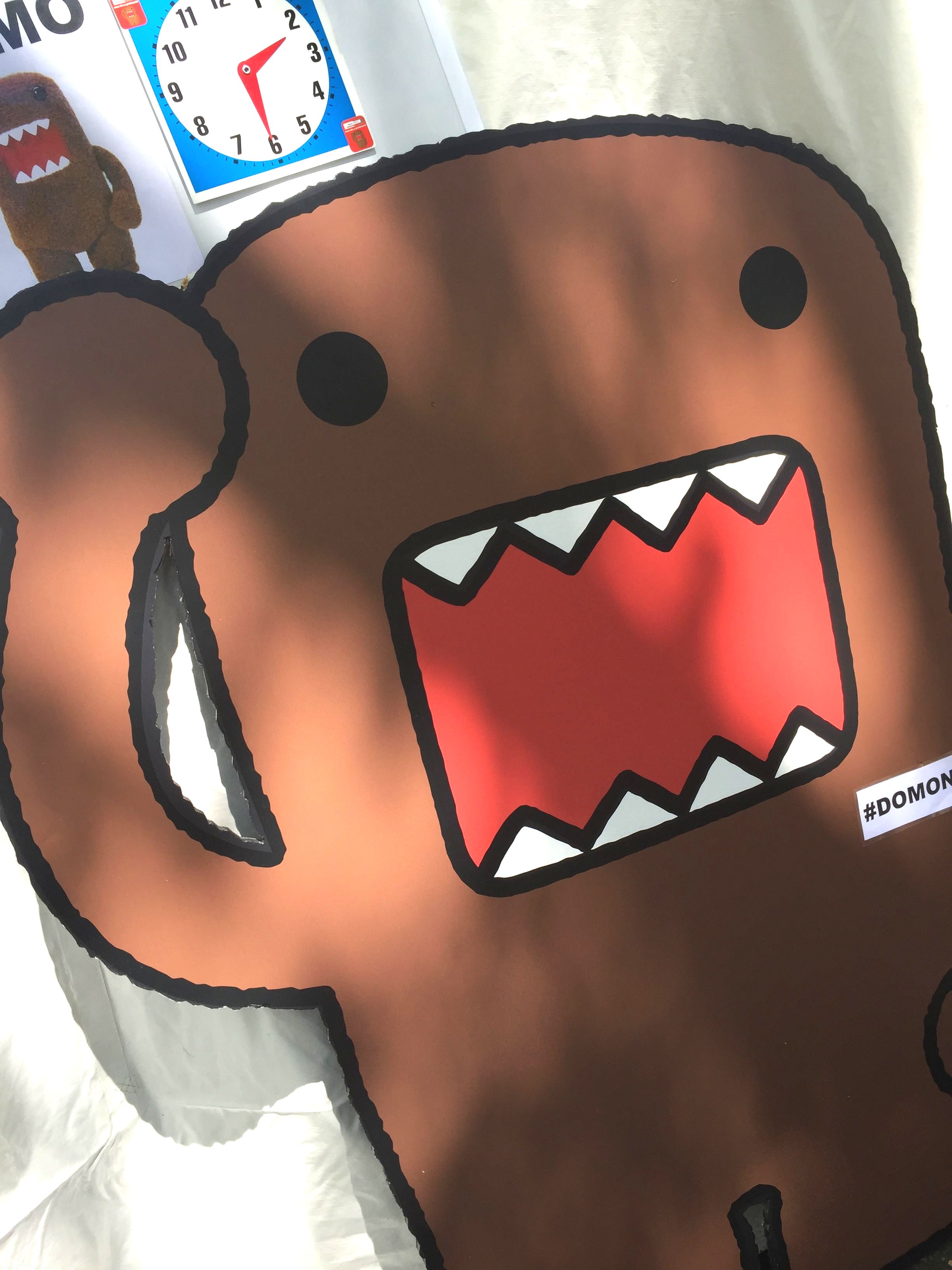 Photo booth featuring Domo, the official mascot of Japan public broadcasting, NHK