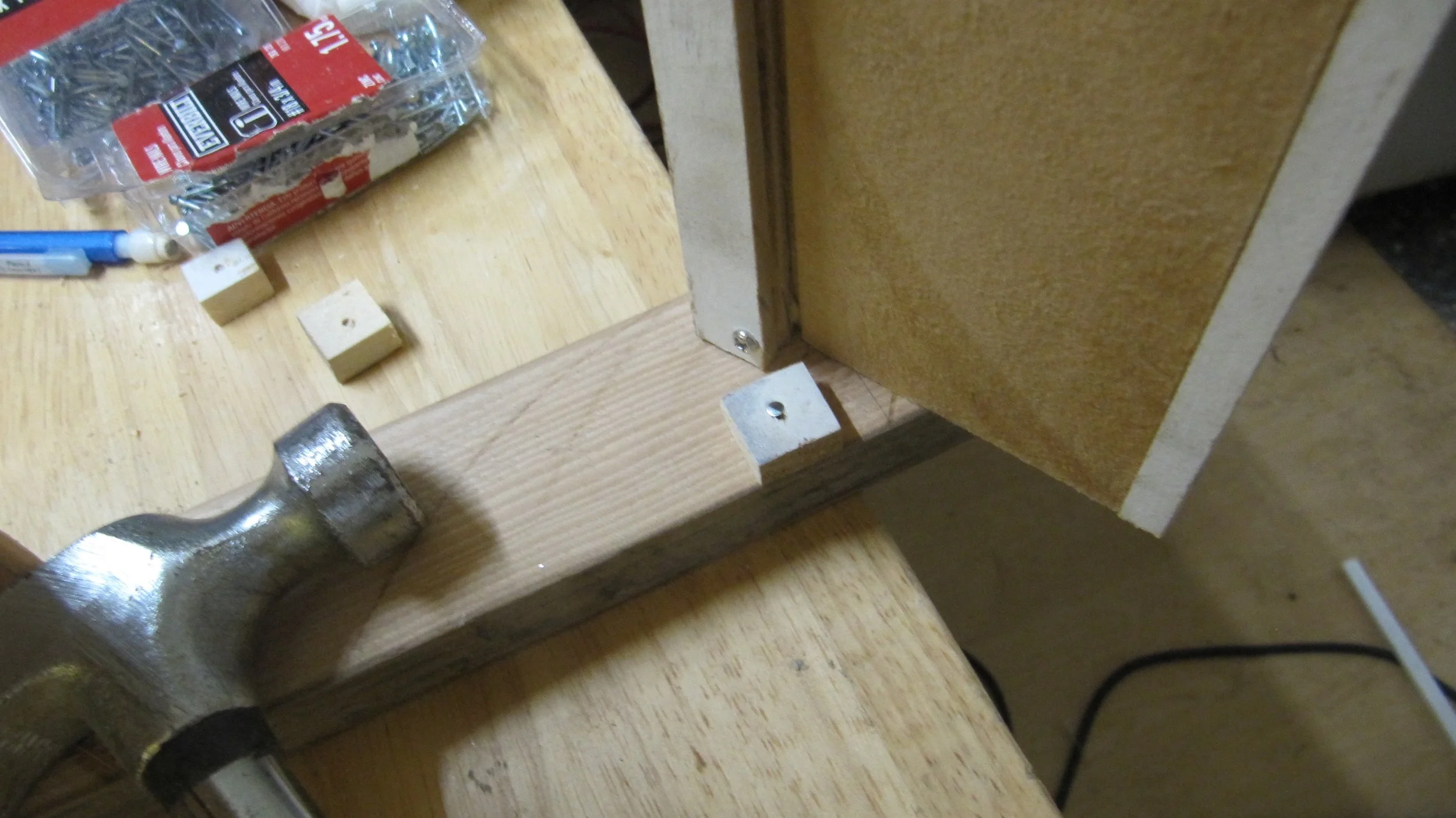And added stoppers underneath the shelves to keep them in place when in use