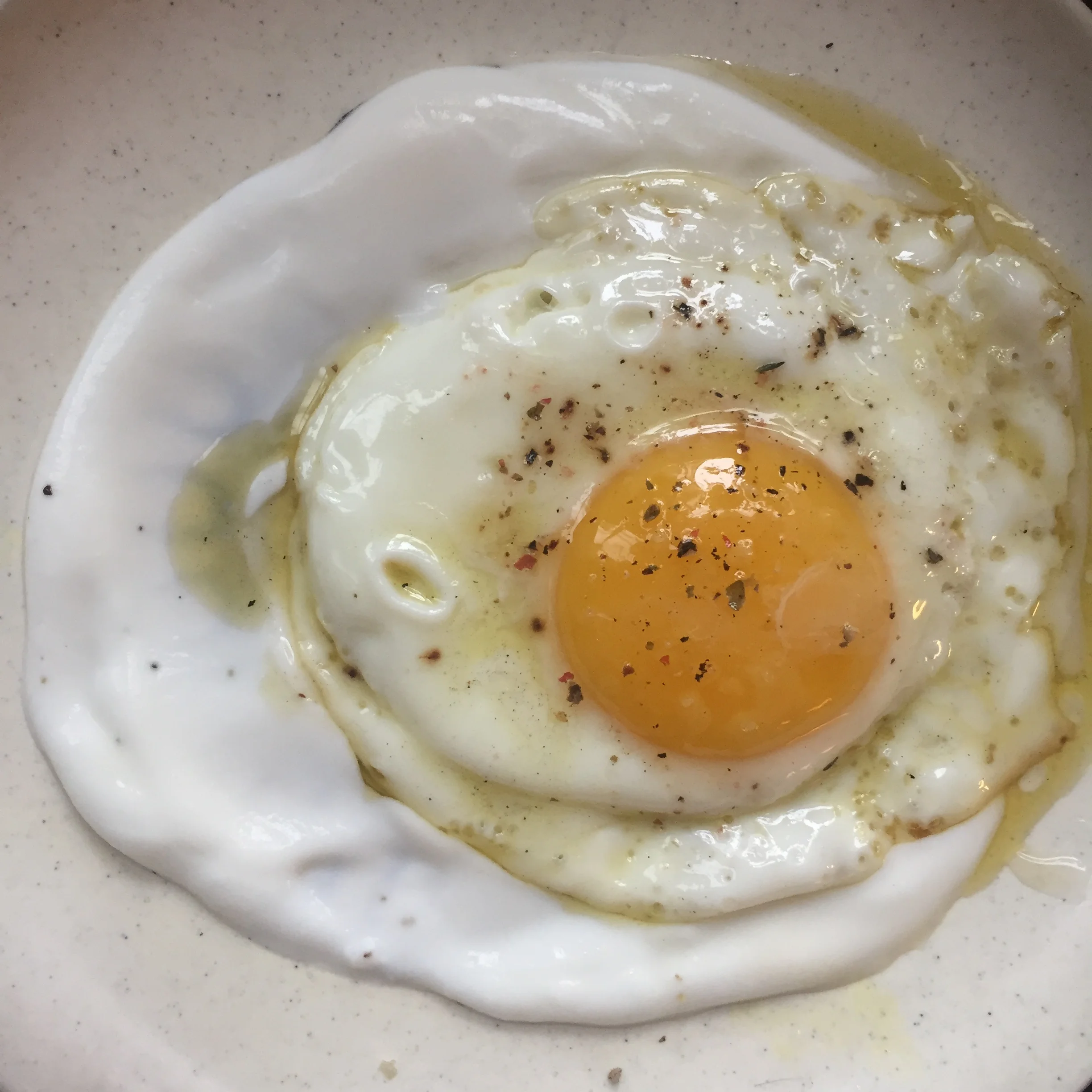 Make toast to sop up the yolk..yummmmm! (if you like runny eggs)