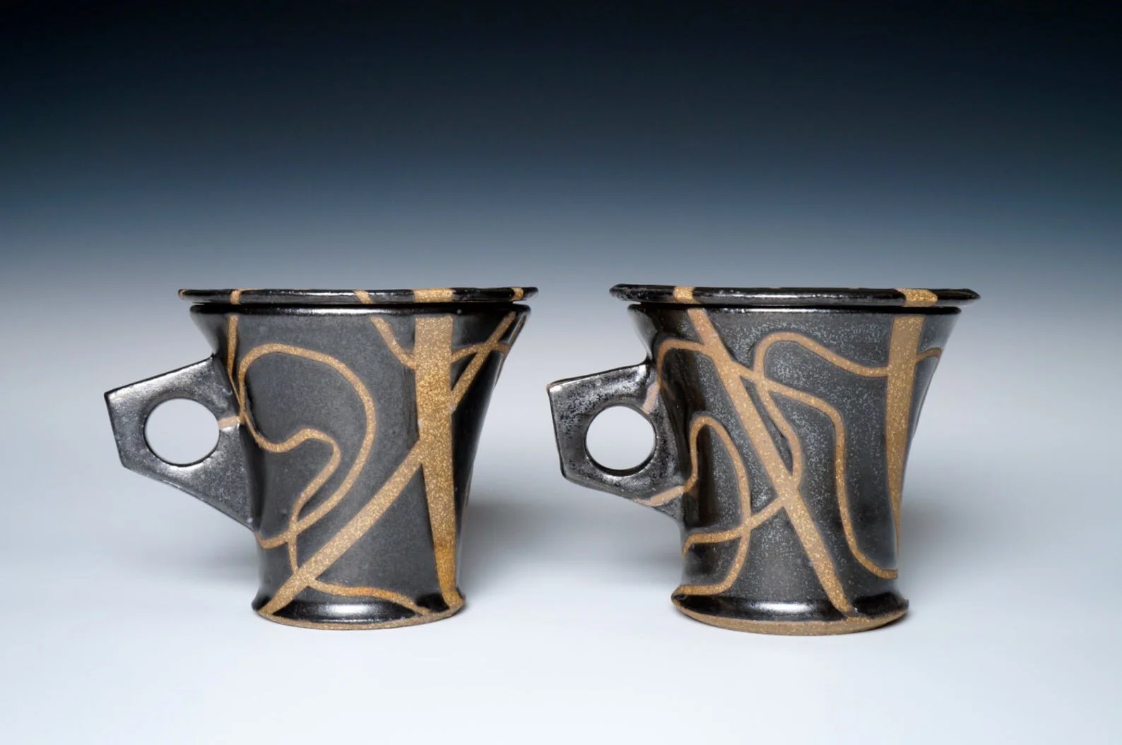 Midnight Magic, Stoneware Black Lidded Mugs , $52.00, from Vicki Finkel Ceramics