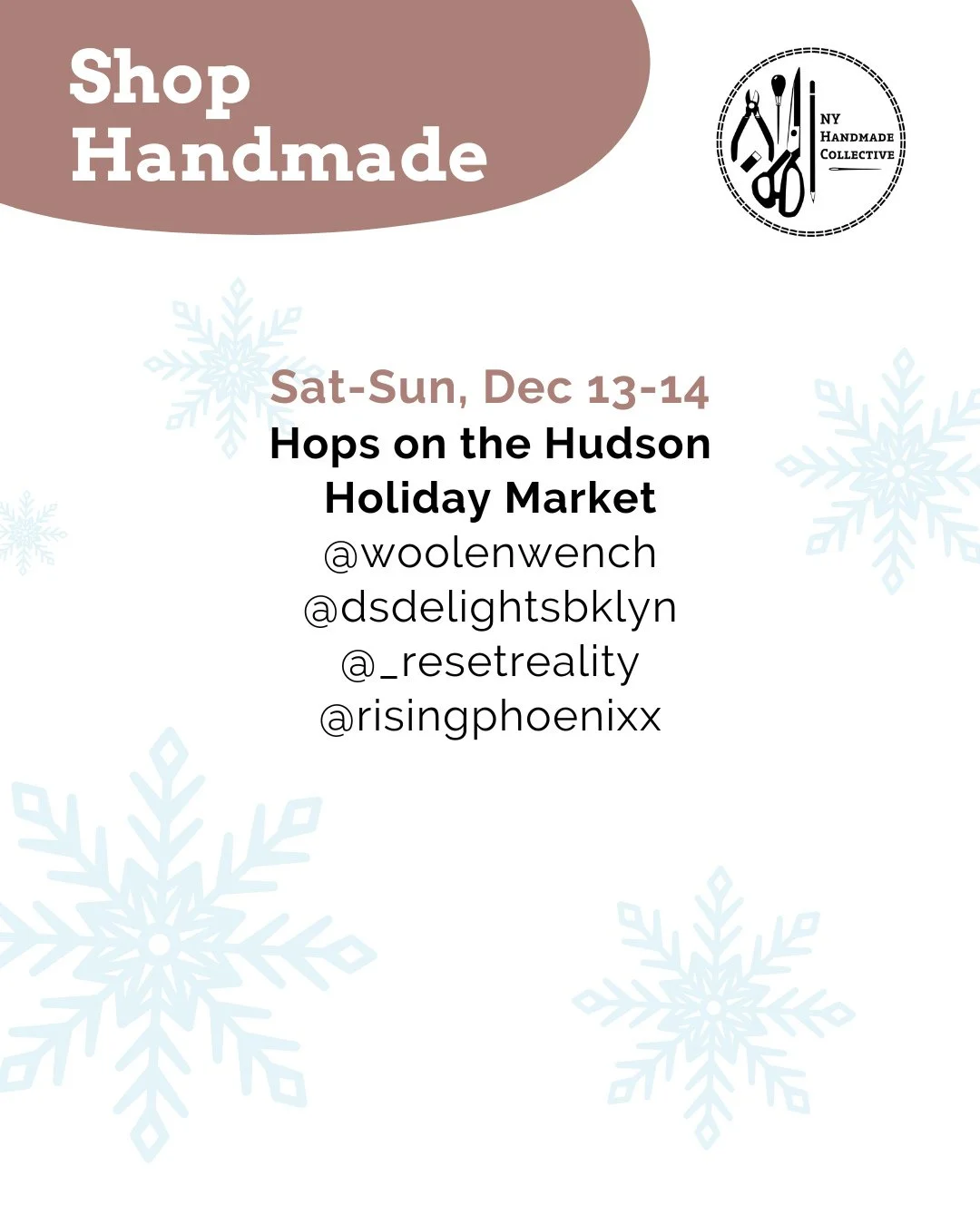Head to Ossining, NY this weekend to check out the Hops on Hudson Holiday Market this weekend at Windrose on Hudson Hotel!⁠
⁠
Hops on Hudson Holiday Market @hopsonthehudson with @woolenwench @dsdelightsbklyn @_resetreality @risingphoenixx⁠
⁠