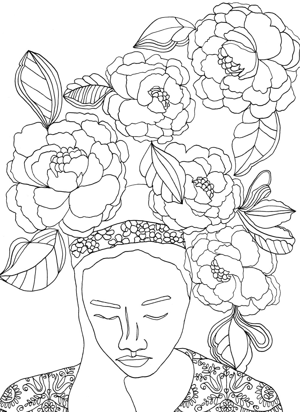 Download Artist Coloring Book Pages Mixd Media Portrait Artist Rebecca Mcfarland