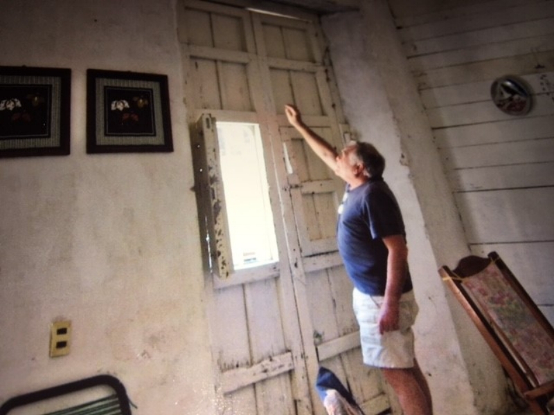 Charles Abrams inside his childhood home. 