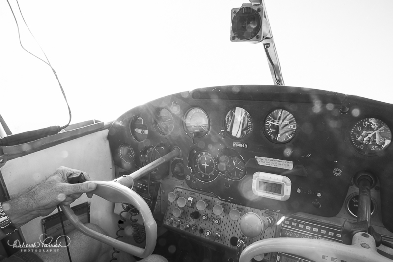 Inside the cockpit...