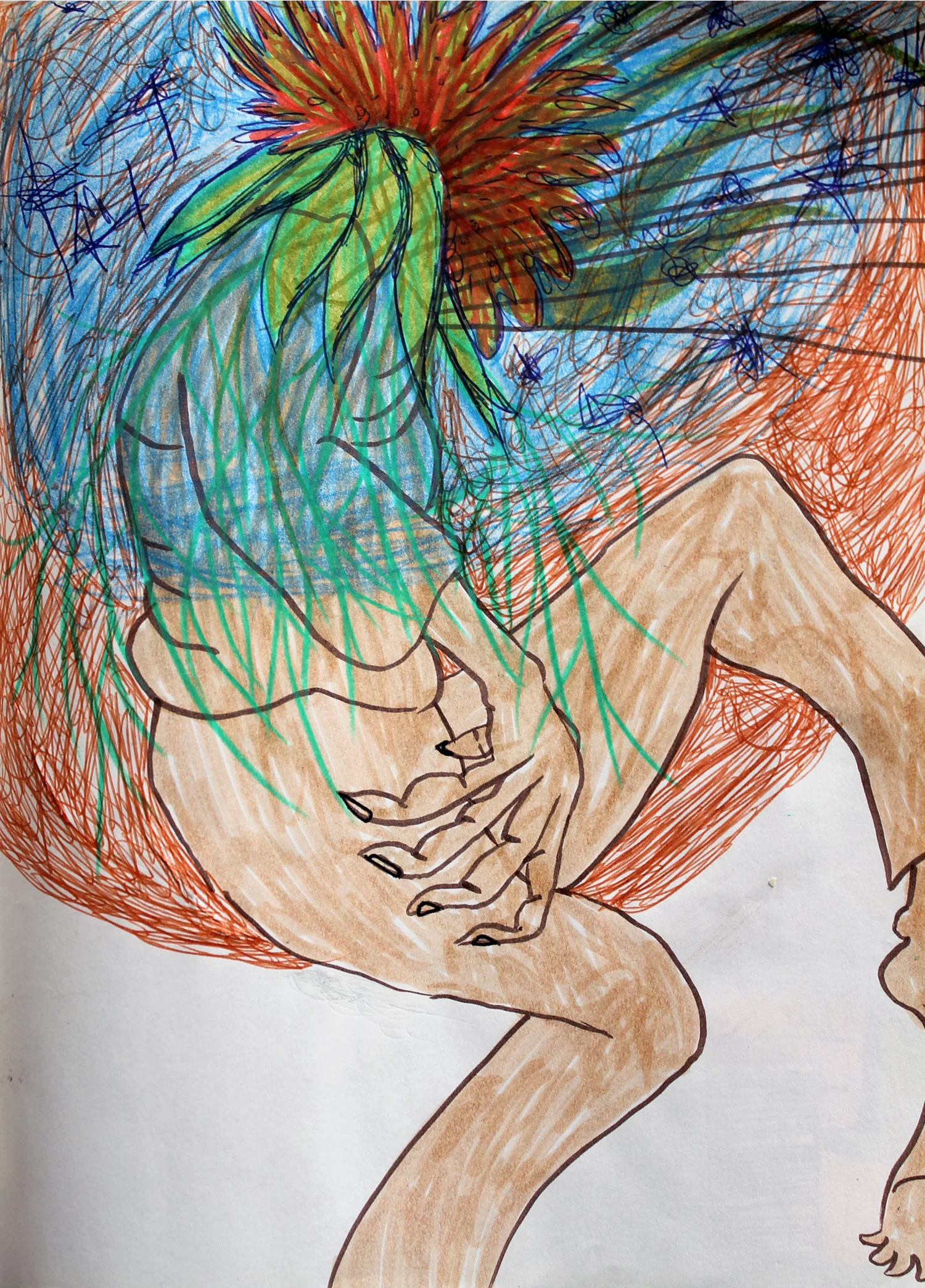 meditation retreat sketch. lotus head. chakra exploration. a moment in time. 