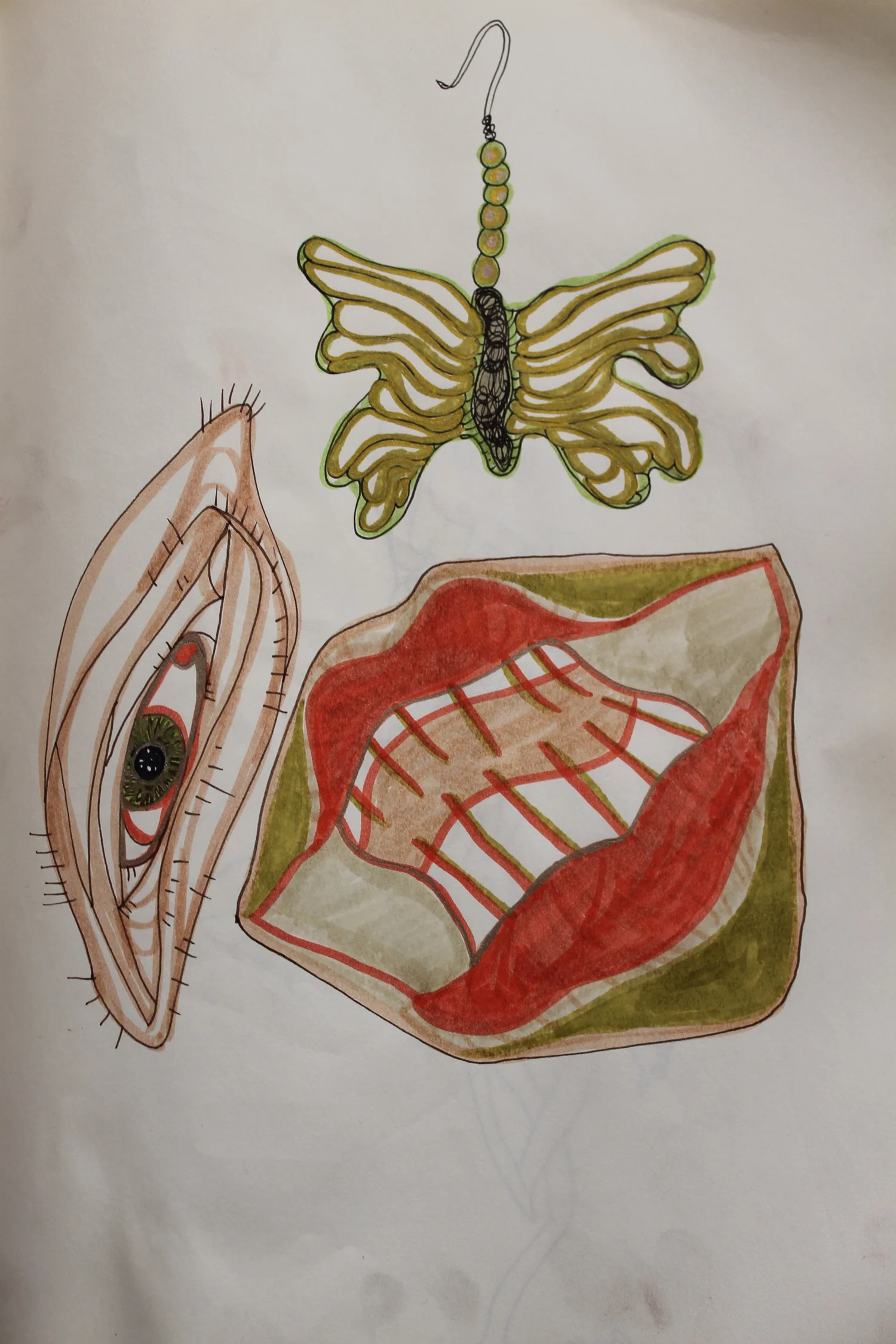  mouth, eye, earring. who? 