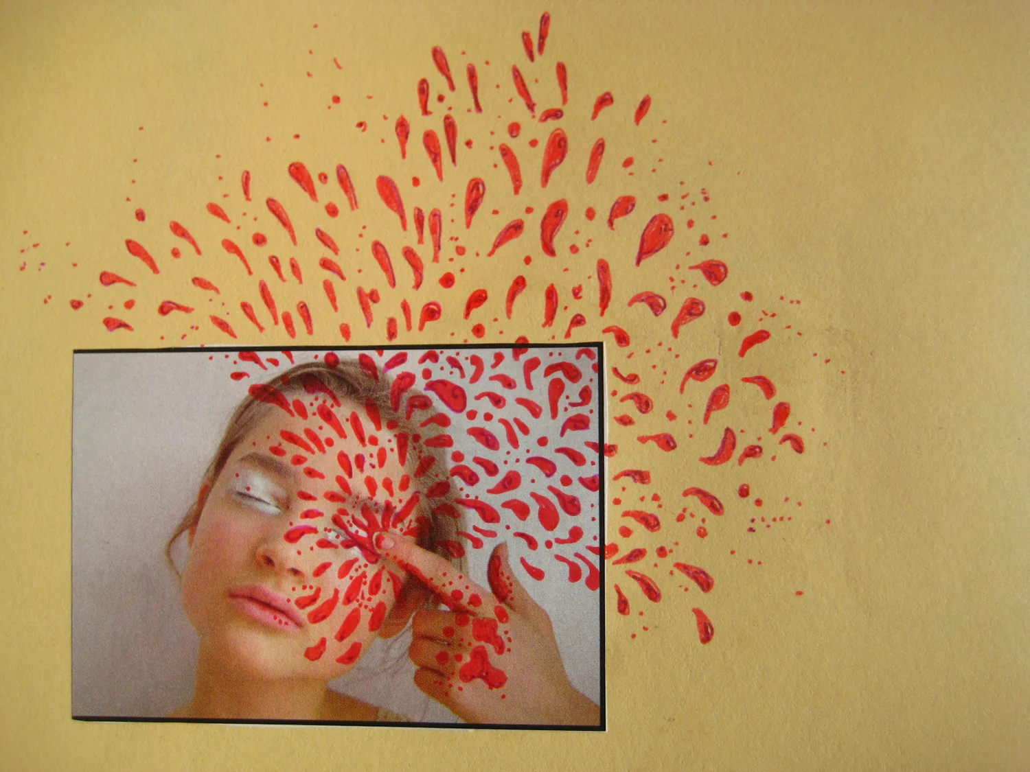  poke, splat. 