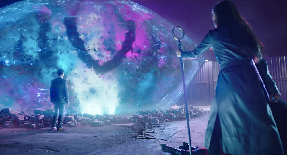  We being to see the large mass of the ship take form. We have also augmented the foreground with dynamic debris and cracking from the FX team.  