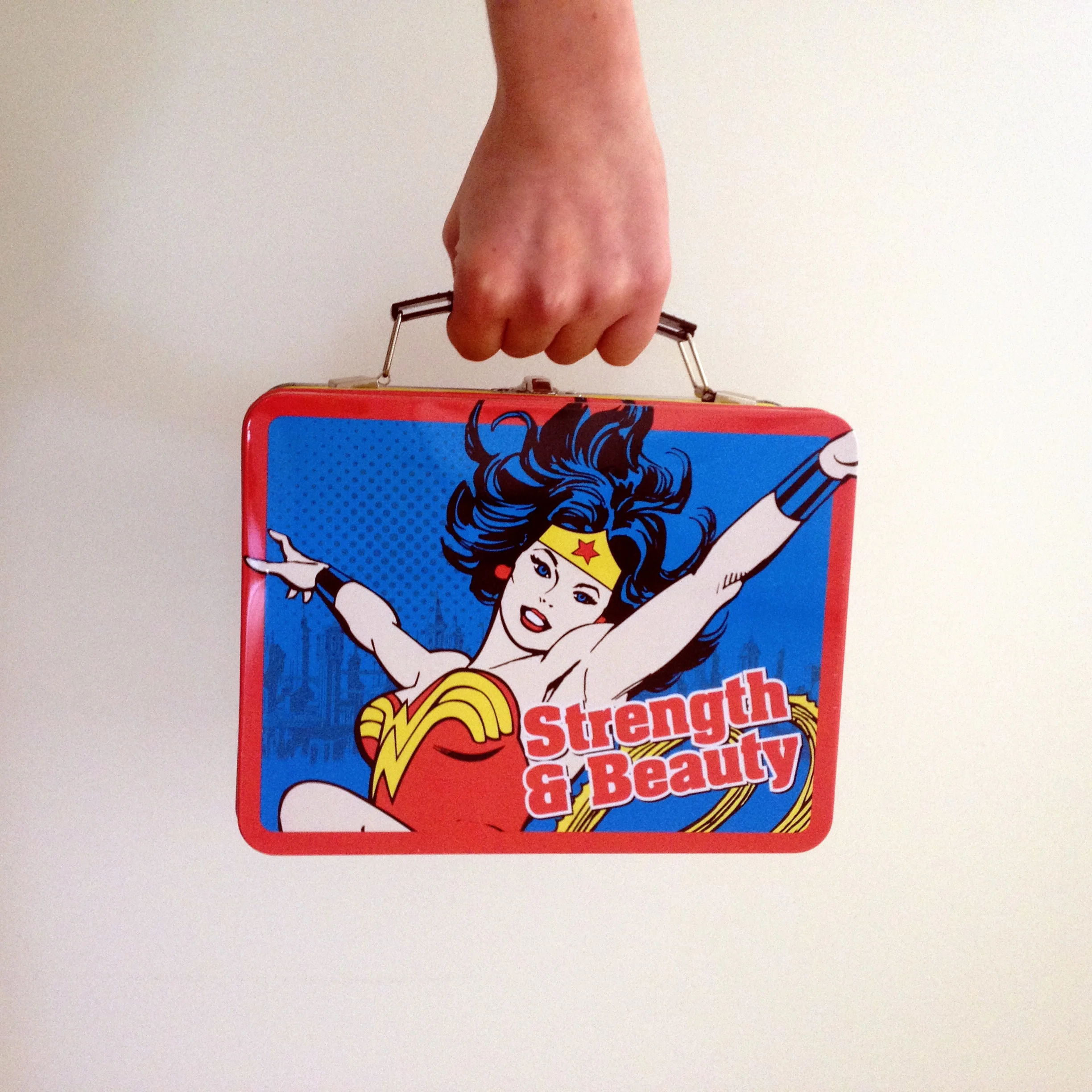 My Wonder Woman lunch box. i have know idea where i found this, but i love it.
