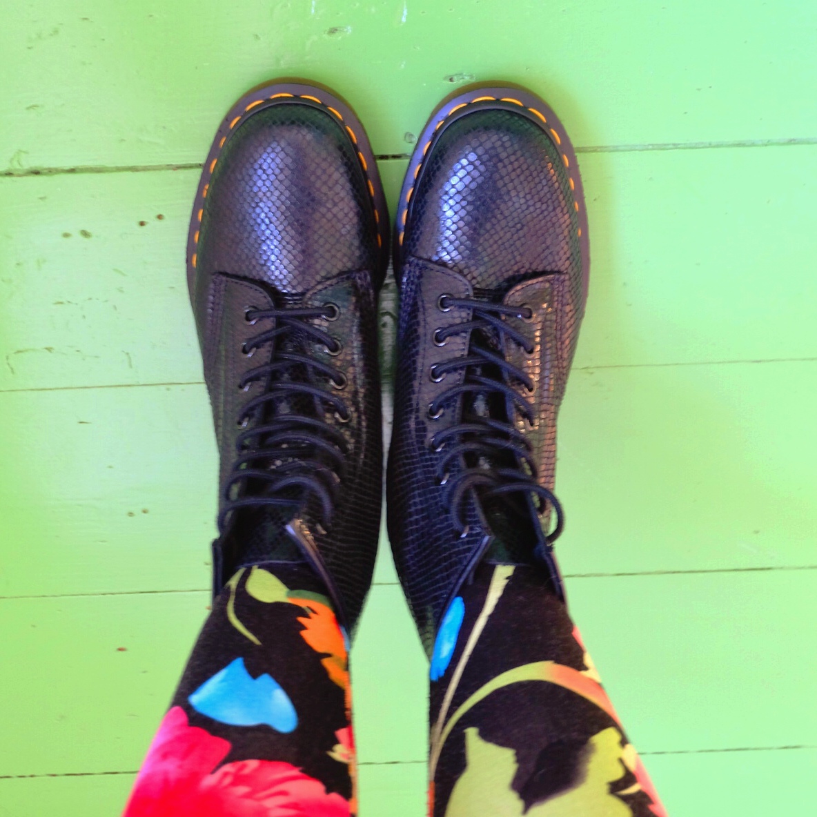 1460 Black Noir with Cuda Sisters tights.