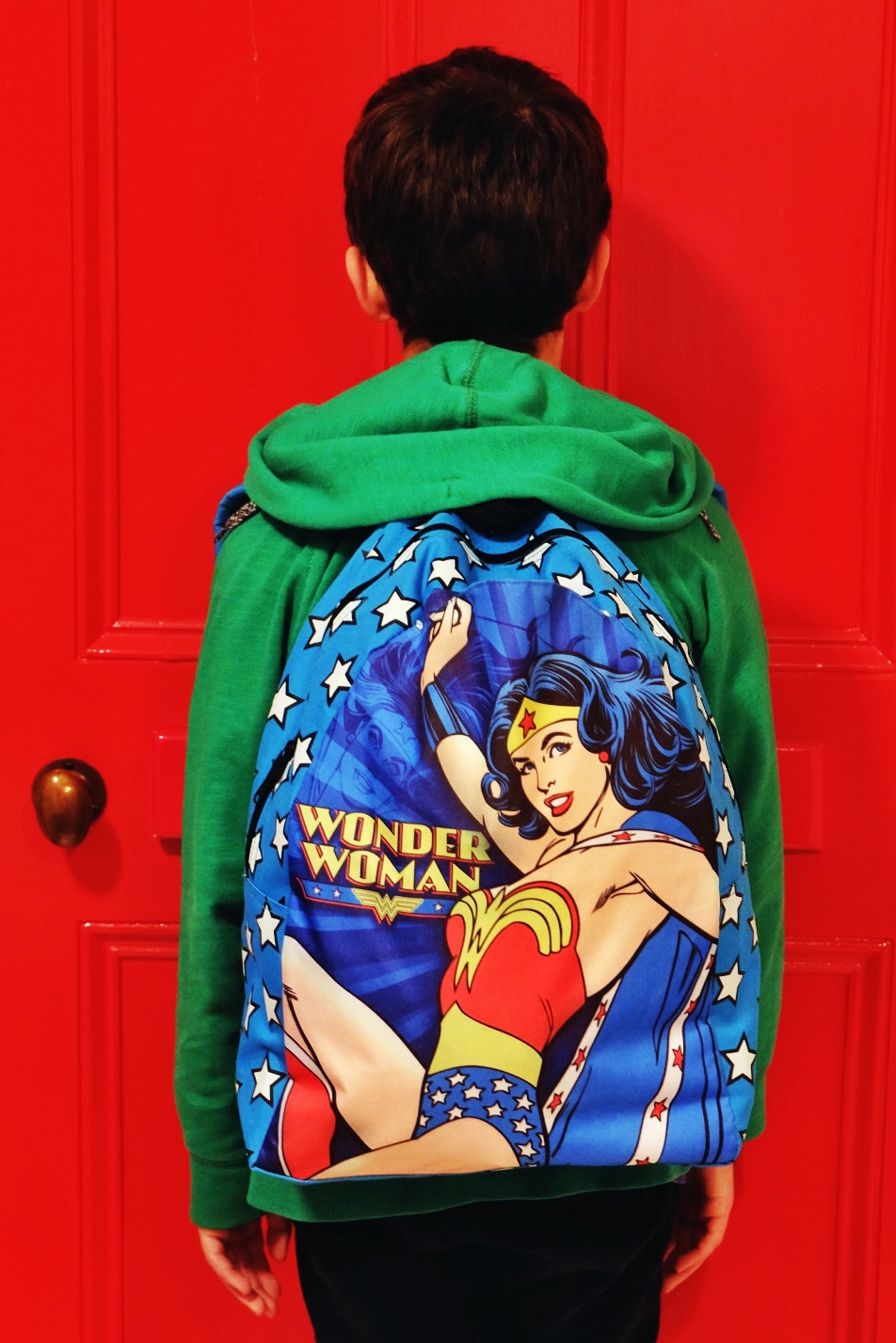 wonder woman back park is $25 from The Warehouse (and it has a super hero cape hidden inside)