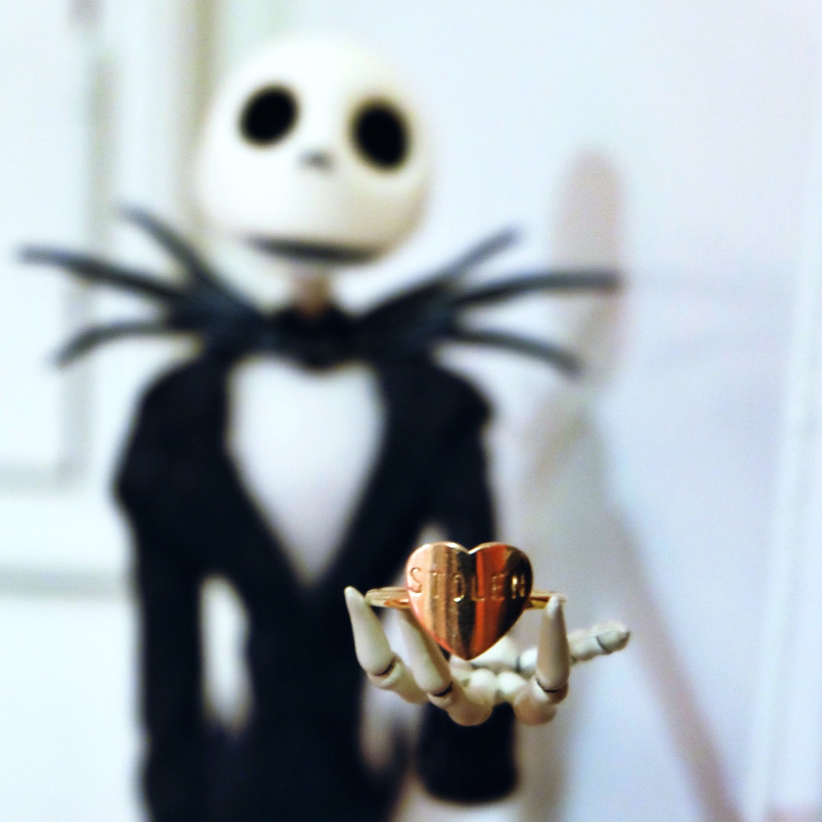 my friends and family know me so well! these are two of my birthday presents, jack skellington ( I'm a huge lover of anything tim burton ) and my stolen ring from stolen girlfriends club .