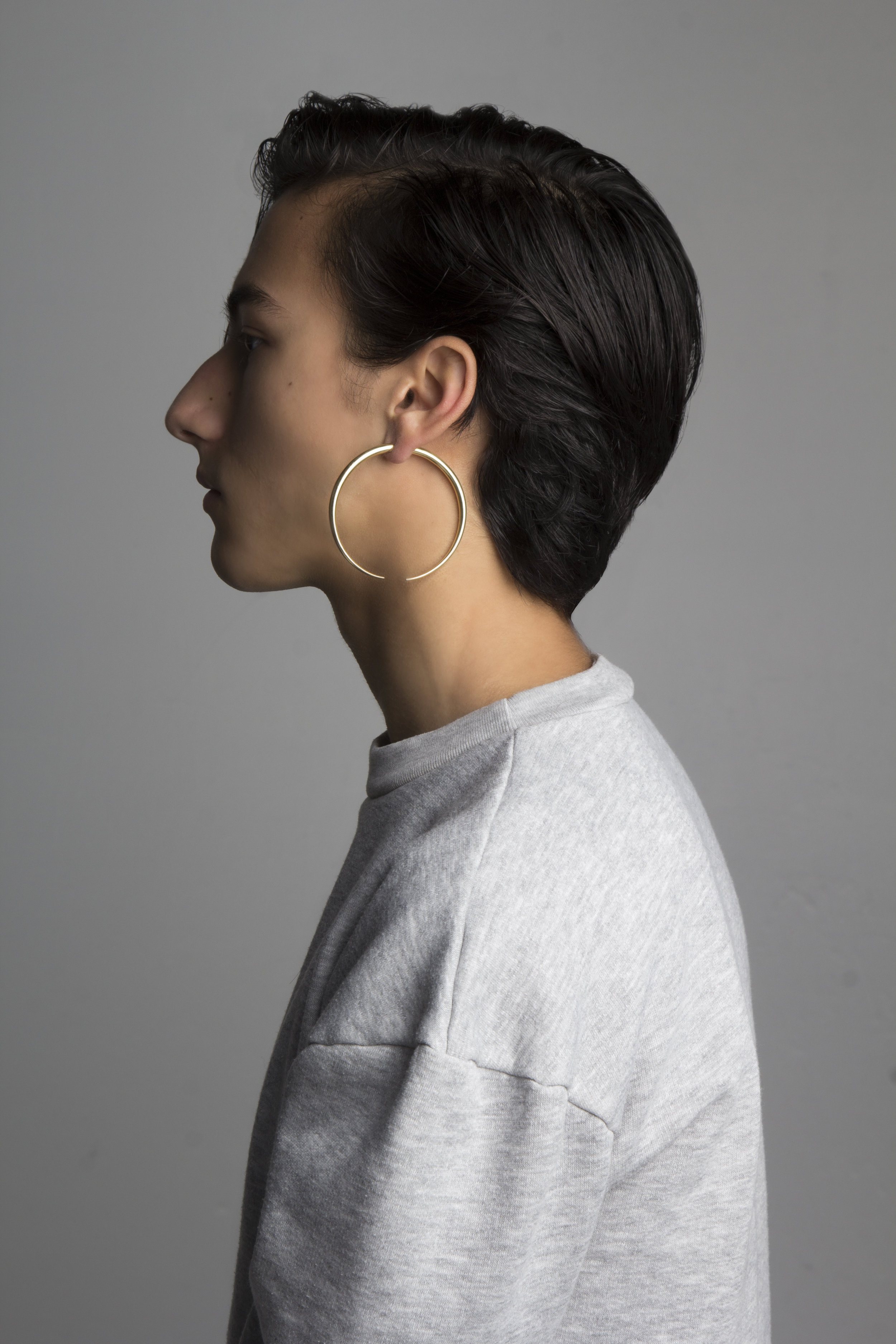 Jojo Ross Sculpted Sweatshirt With Meadowlark earring 
