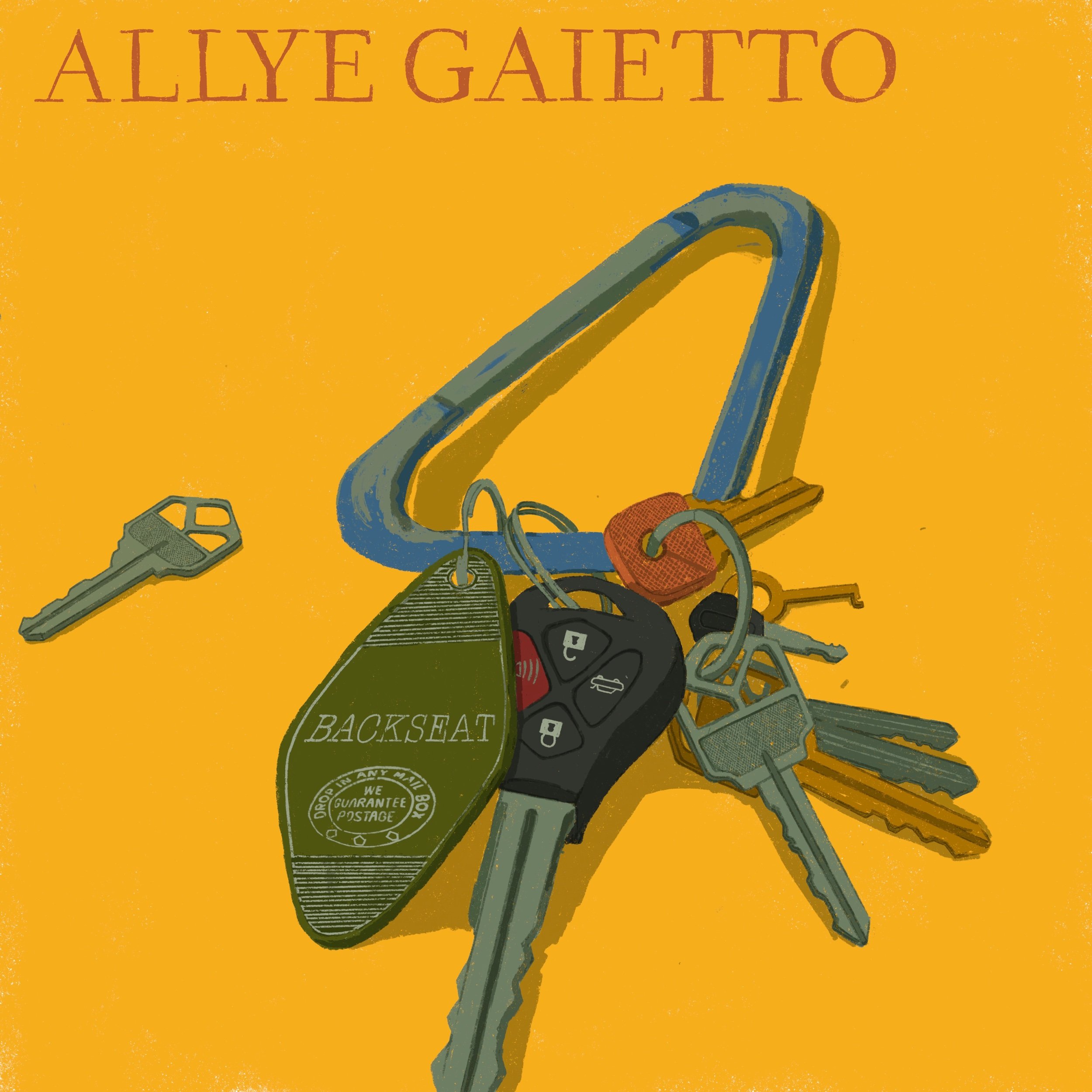  Cover for the single “Backseat” by musician Allye Gaietto  