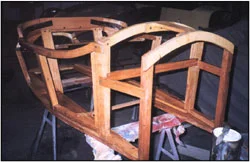 This 1923 Peugeot receives a new timber frame.
