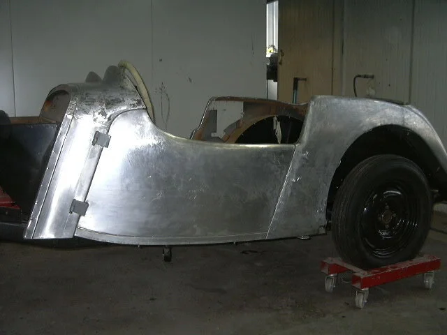 Aluminum skin fitted ready for epoxy primer