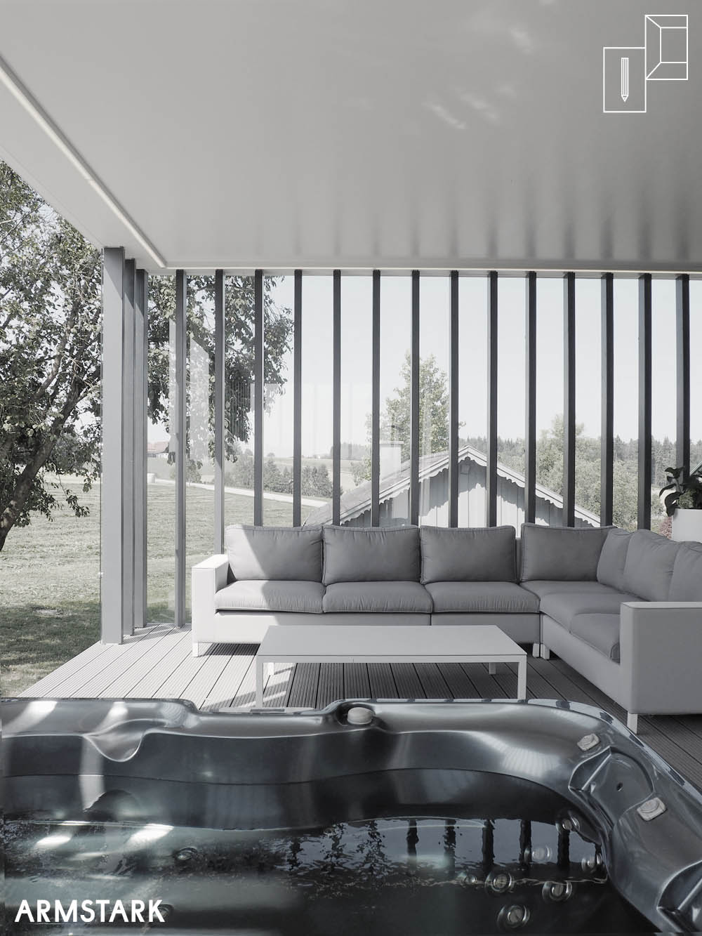 Terrasse mit Outdoor-Sofa