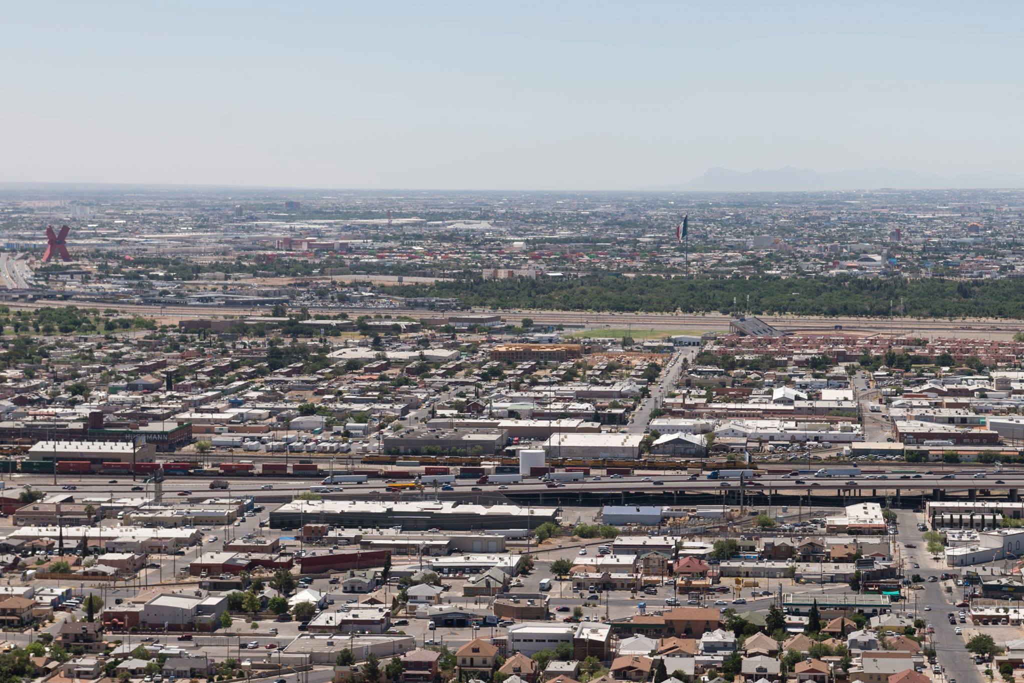 Blick von El Paso nach Juarez in Mexico