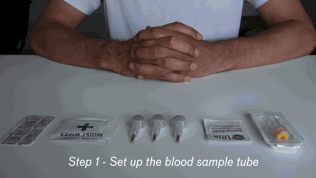 Opening the blood sample container