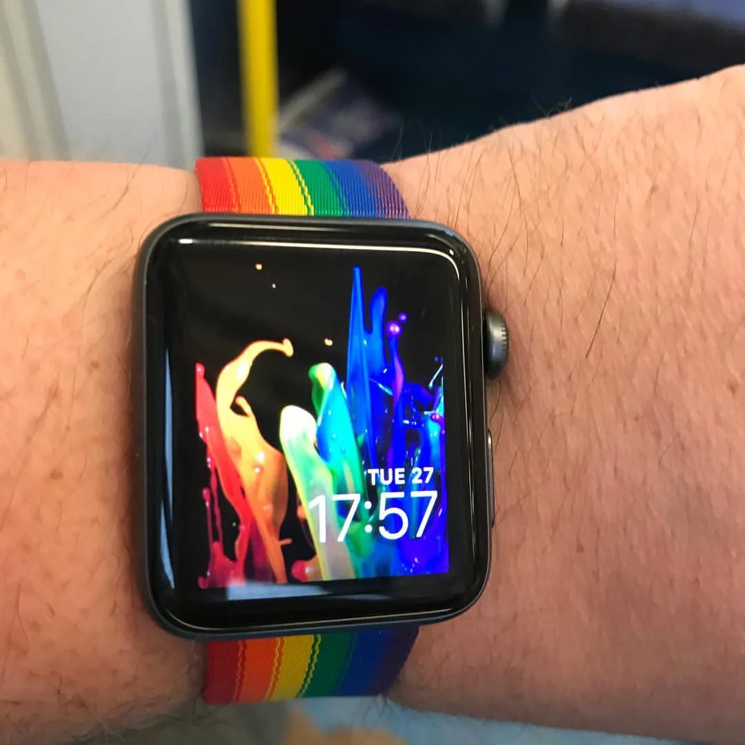 Stuart representing for Pride with his customised watch 🌈