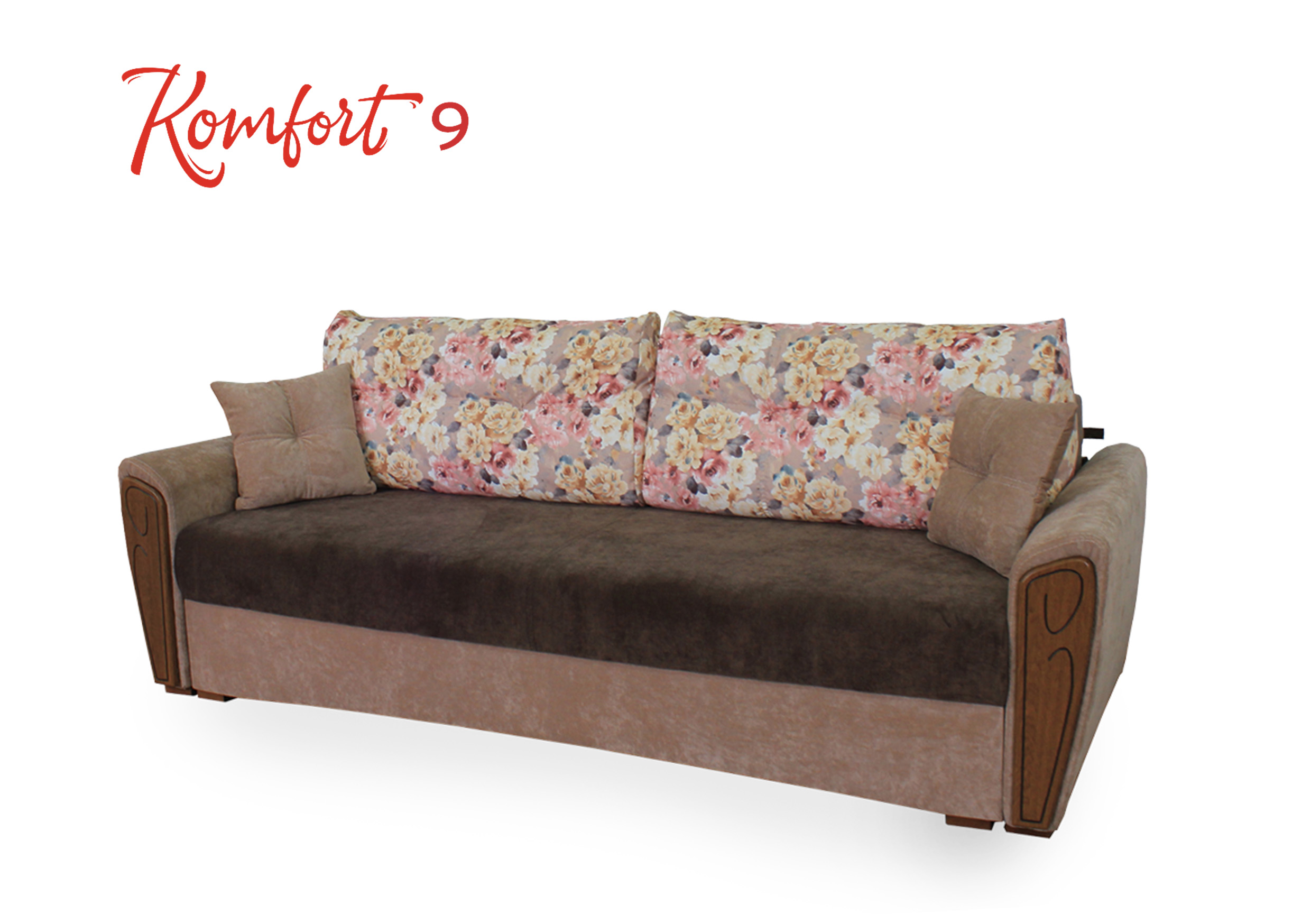 Komfort 9, 10,11,12 Frame - timber oak, pine, chipboard, laminated chipboard, fiberboard, hardboard laminated. Filling: bonel spring, rubber belt, felt, polyurethane foam, fleece, padding polyester, ground polyurethane foam, upholstery fabric Niche for linen - Available The mechanism of transformation - evroknizhka The total size of Sofa (depth / width / height) - 1.10 x 2.37 x 0.95 Sleeper deposits 1.50 x 2.00 The total size of Corner sofa (depth / width / height) - 1.58 x 2.38 x 0.95 Sleeper deposits 1.50 x 2.00