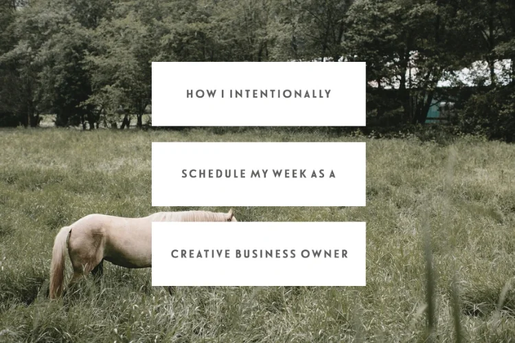 How I Intentionally Schedule My Week As A Creative Business Owner
