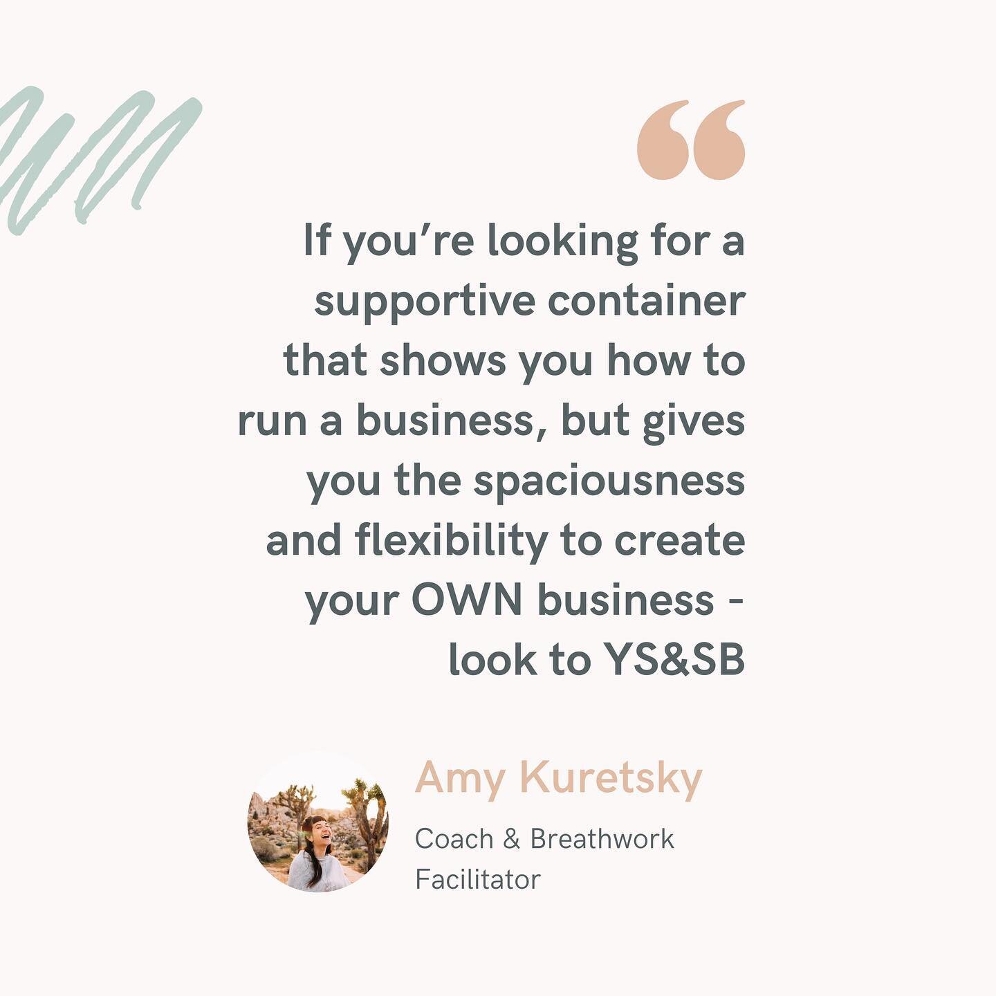 The awesome humans inside YS&amp;SB put into words perfectly how this program is here to support you to thrive in your business. Inside you&rsquo;ll find:⁣⁣⁣
⁣⁣⁣
✨ Monthly coaching sessions to support you to take intentional action in your business a