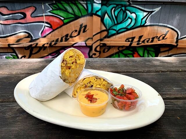 Good morning, fam! We're running a $10 breakfast burrito special that's stuffed with french fries, eggs, bacon, and queso.  It's called &quot;The Tiger King&quot;. (Meow.) 👑
Plus you can save 25% on all pickup orders. (Double meow.)
-
-
#companycafe