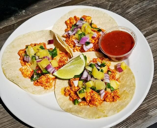 Check out our new vegan tacos featuring al pastor sauce on tofu, and a zesty pineapple pico. We're still offering 25% off all to-go orders so give us a call: 214-827-2233⠀
-⠀
-⠀
#CompanyCafe #CompanyCafeDallas #SupportLocal #DallasBiz #Dallas101 #Dal