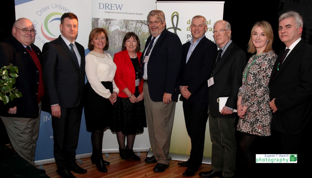 Christine Kinealy (in red) with Drew Faculty and Institute of Study Abroad directors.