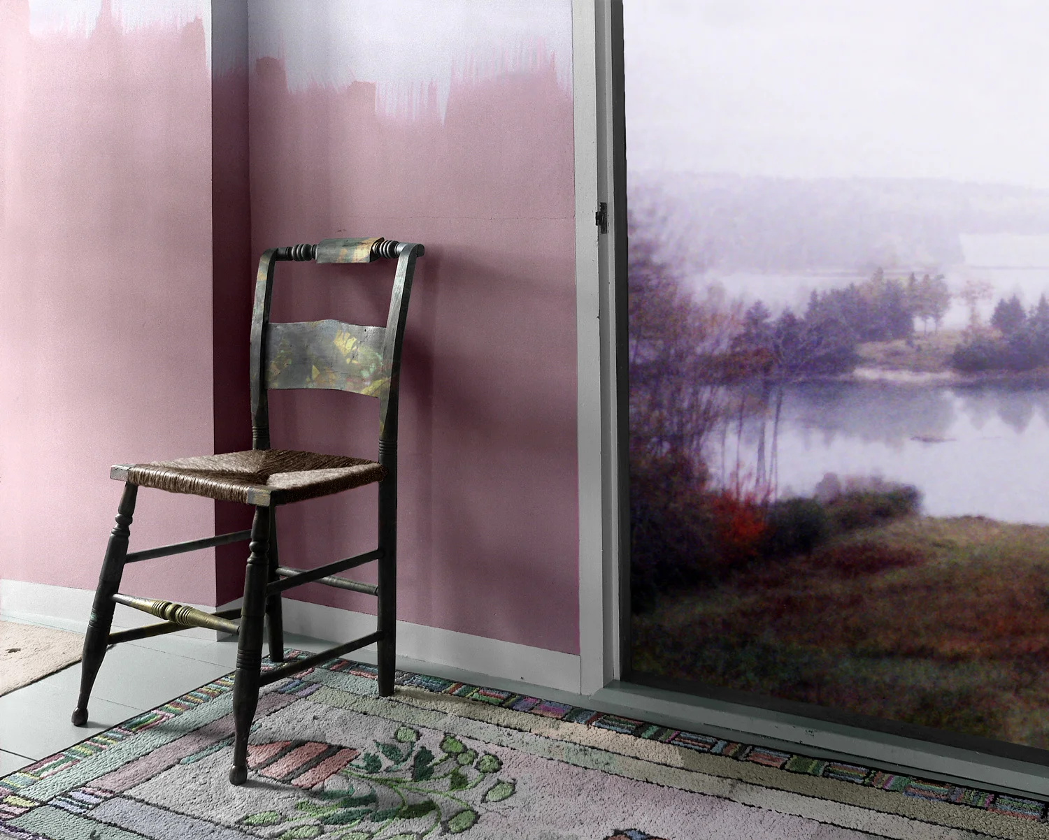 Chair With Painted Wall 2011 digital montage realized as archival pigment print 20" x 25"