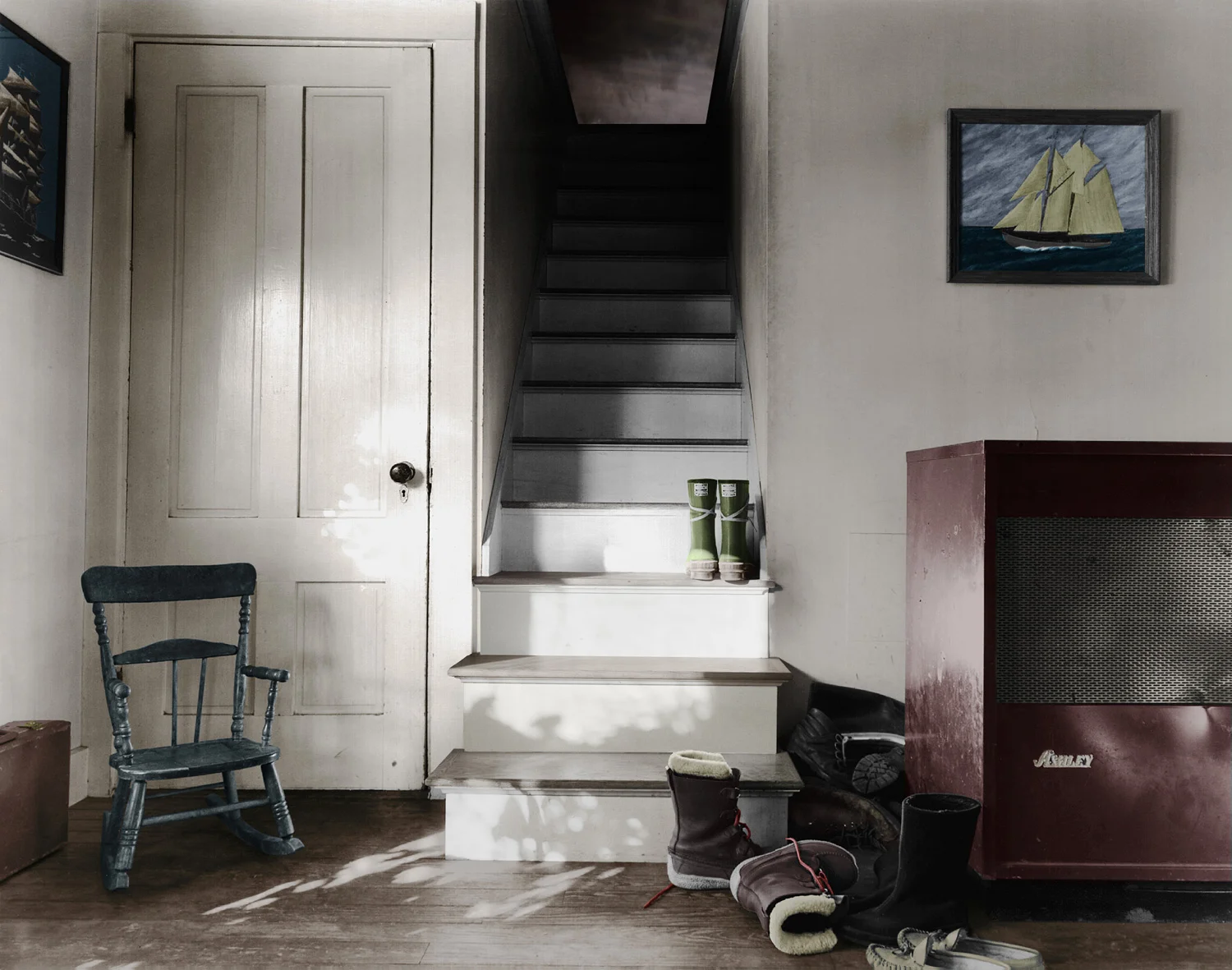Don't Look Back 2005 digital montage realized as archival pigment print 20" x 25" 
