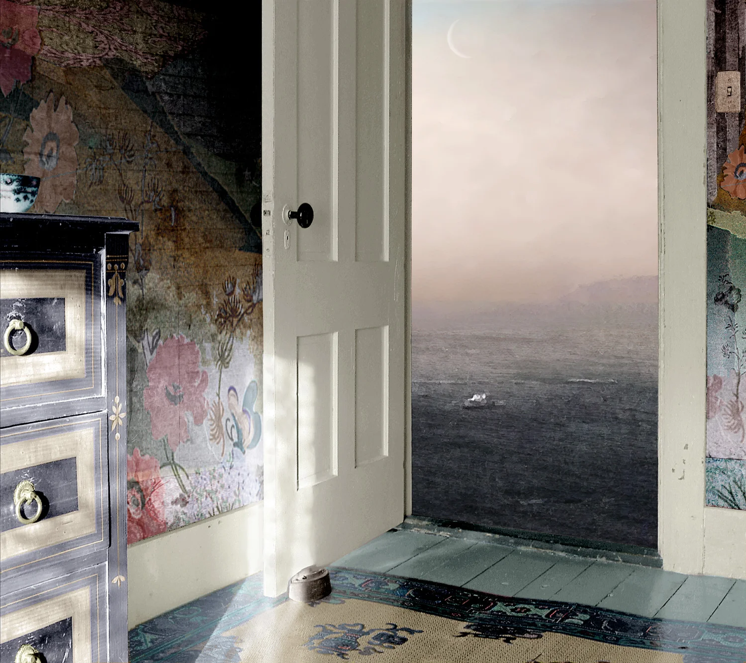 On The Cusp 2005 digital montage realized as archival pigment print 20" x 23" 