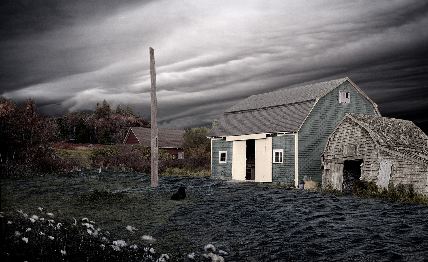 Portant 2006 digital montage realized as archival pigment print 20" x 32" 