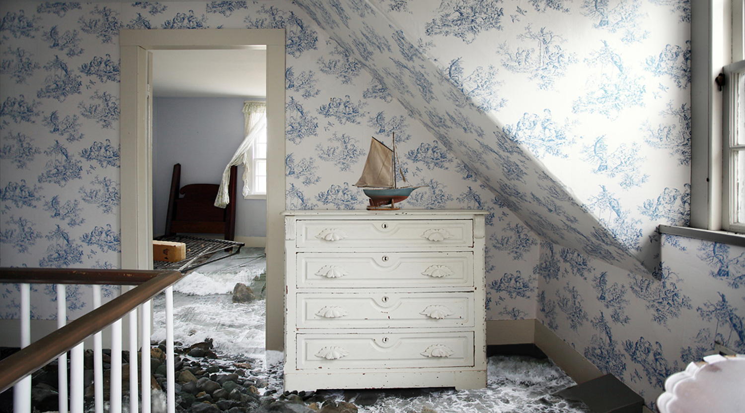The Keeper's House 2012 digital montage realized as archival pigment print 20" x 36" 