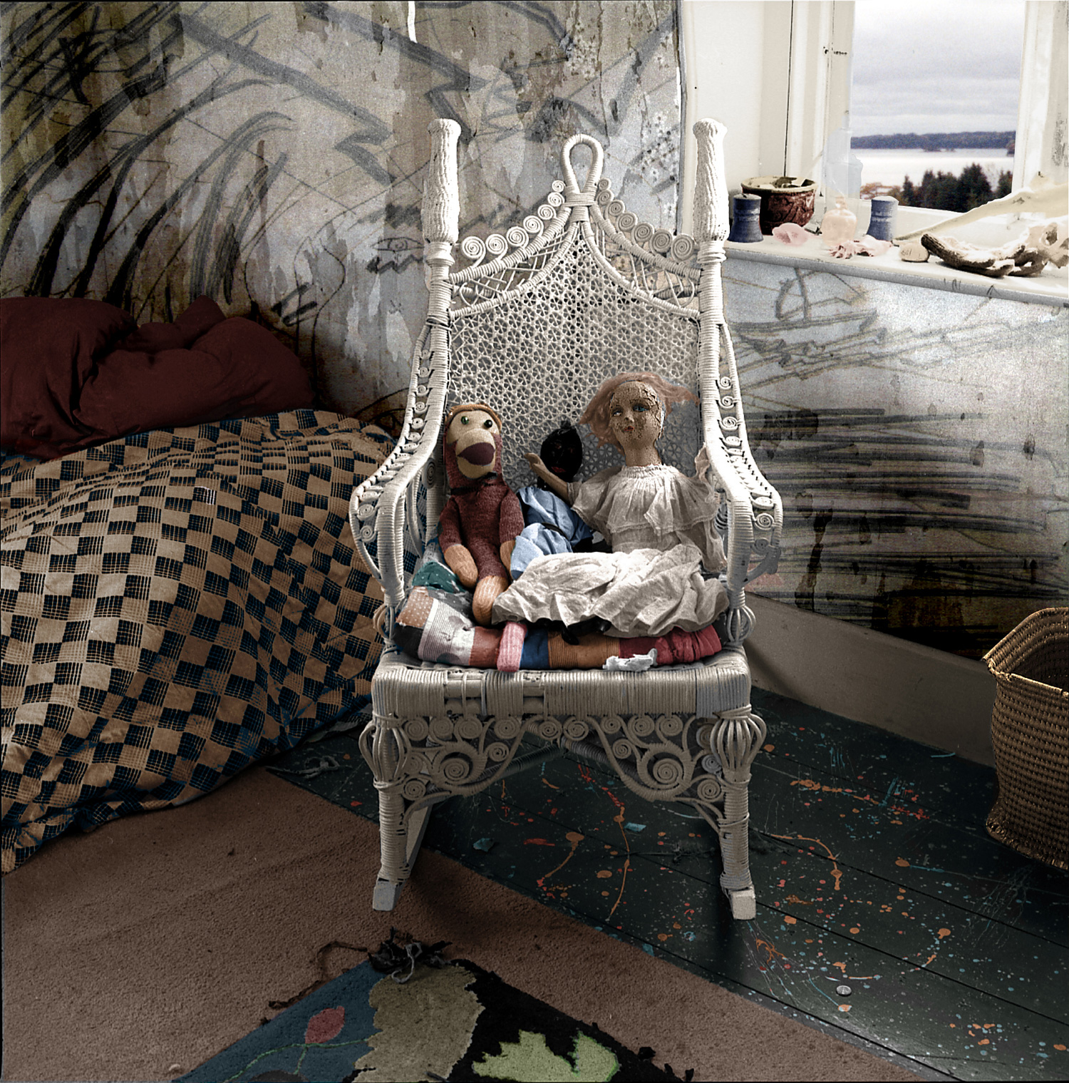 White Rocker 2007 digital montage realized as archival pigment print 20" x 20" 