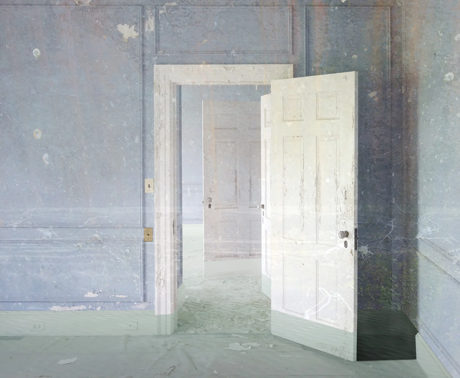The Baths 2014 digital montage realized as archival pigment print 20" x 24"
