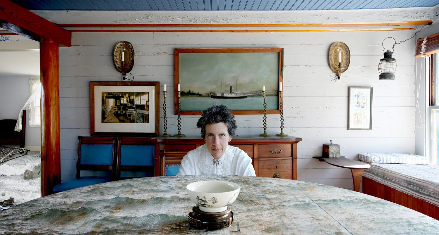 Wharf House – Claudia 2013 digital montage realized as archival pigment print 20" x 37"