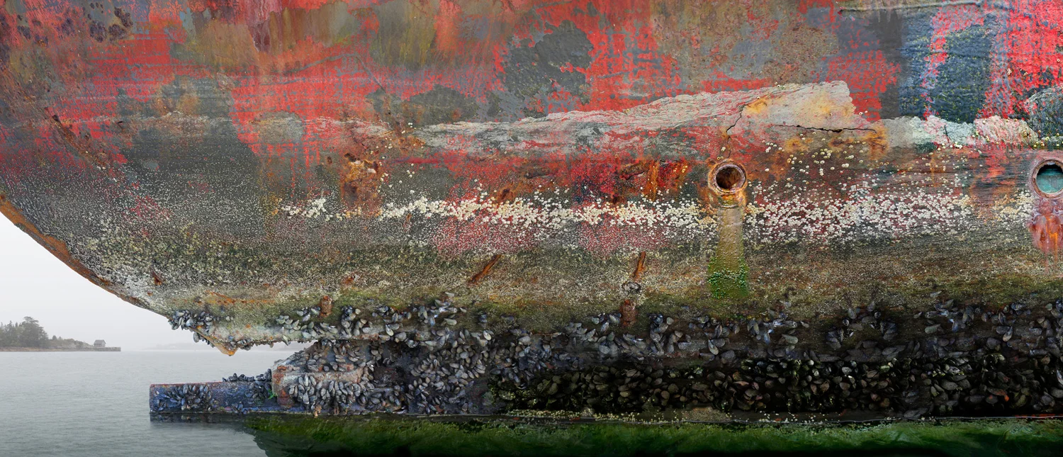 Icebreaker 2014 digital montage realized as archival pigment print 20" x 47"