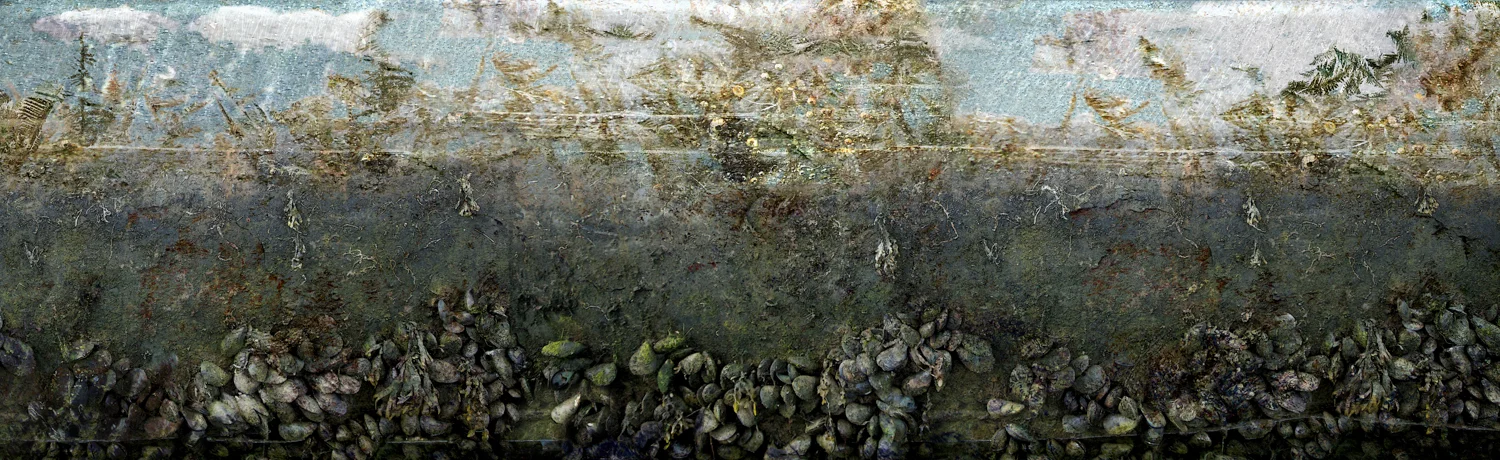 Equinox 2016 digital montage realized as archival pigment print 15" x 49