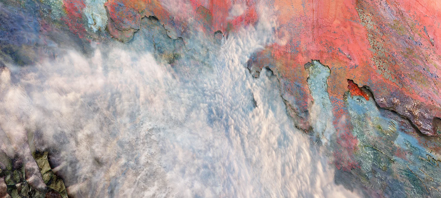 The Approaches 2015 digital montage realized as archival pigment print 30" x 66"