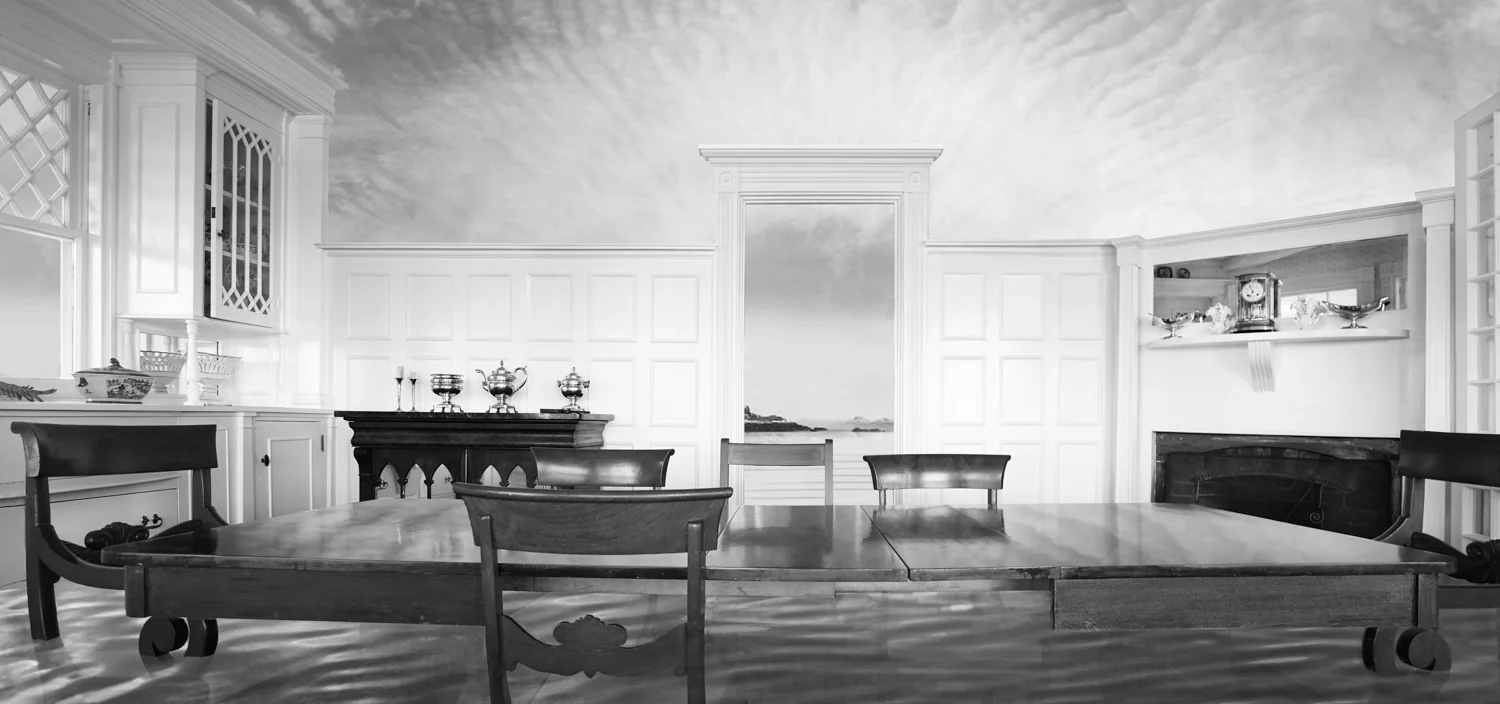 Mackerel Sky 2017 digital montage realized as archival pigment print 18" x 38.3"