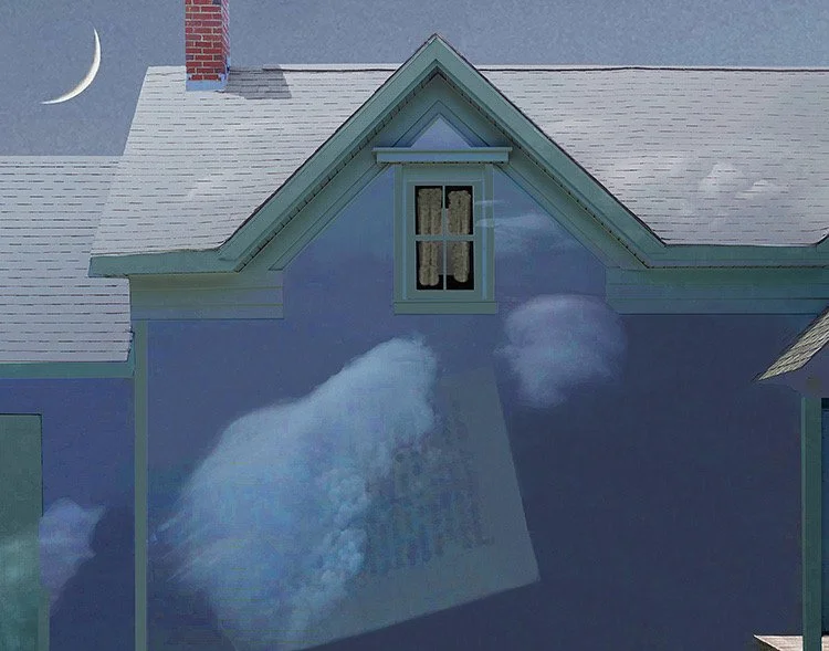   Good Night Moon  - 2019 - digital montage realized as archival pigment print 