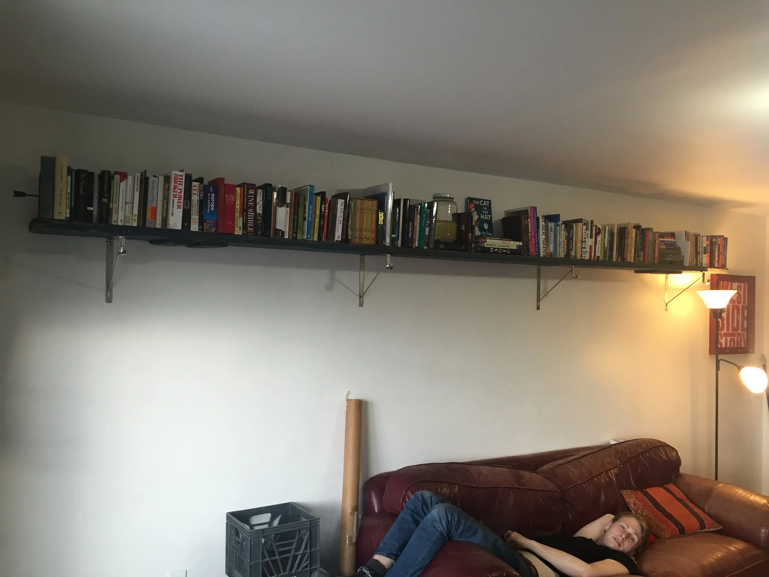 It is 14 feet long so getting it in our house was difficult. We are still fairly skeptical that it one day may come crashing down and kill us all.