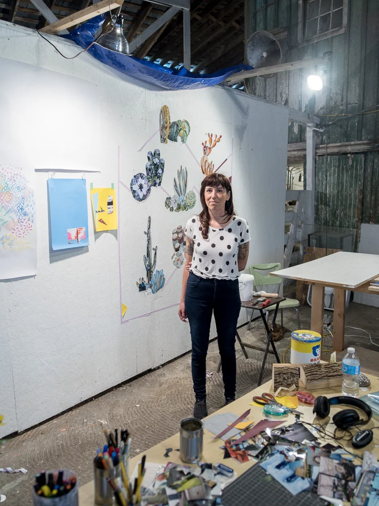 Me in my studio in Luther Barn, Wassaic. Photo by Jeff Barnett-Winsby