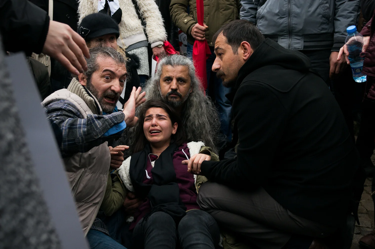 March 7, 2015 - Özge Elvan collapses near the grave of her brother. Berkin Elvan was on his way to buy bread for his family in June 2013 when a police officer fired a tear gas canister that hit his head. He died on March 11, 2014 after a 269-day coma. Shot for PRI's The World