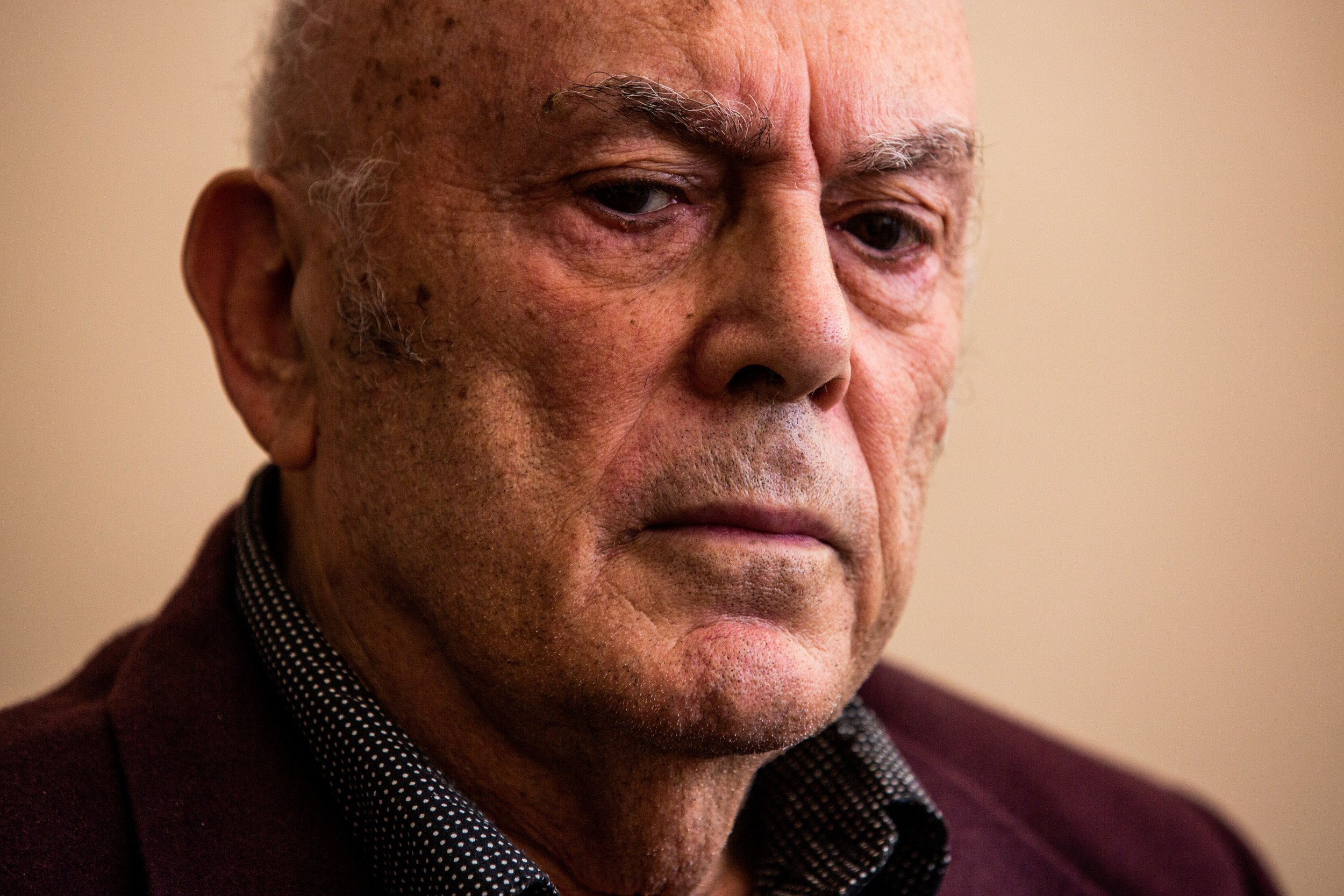 Vladimir Brovarnik speaks with NBC News, Friday, March 4, 2022, in the Brooklyn borough of New York. Brovarnik escaped with his mother and siblings to Yerevan, Armenia, from Kyiv where he was born when the Holocaust began in 1941. He has one relativ