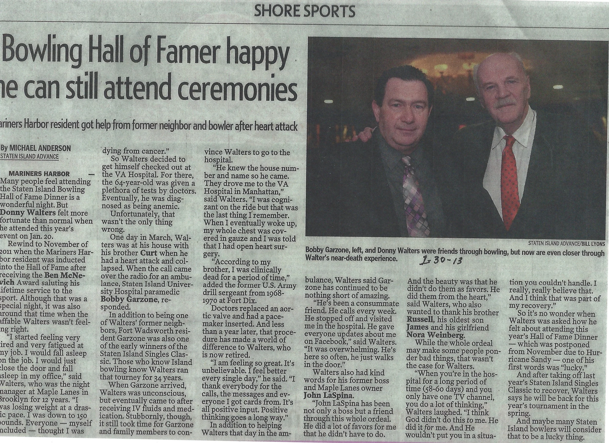 Bowling Hall of Famer Happy He Can Still Attend Ceremonies 